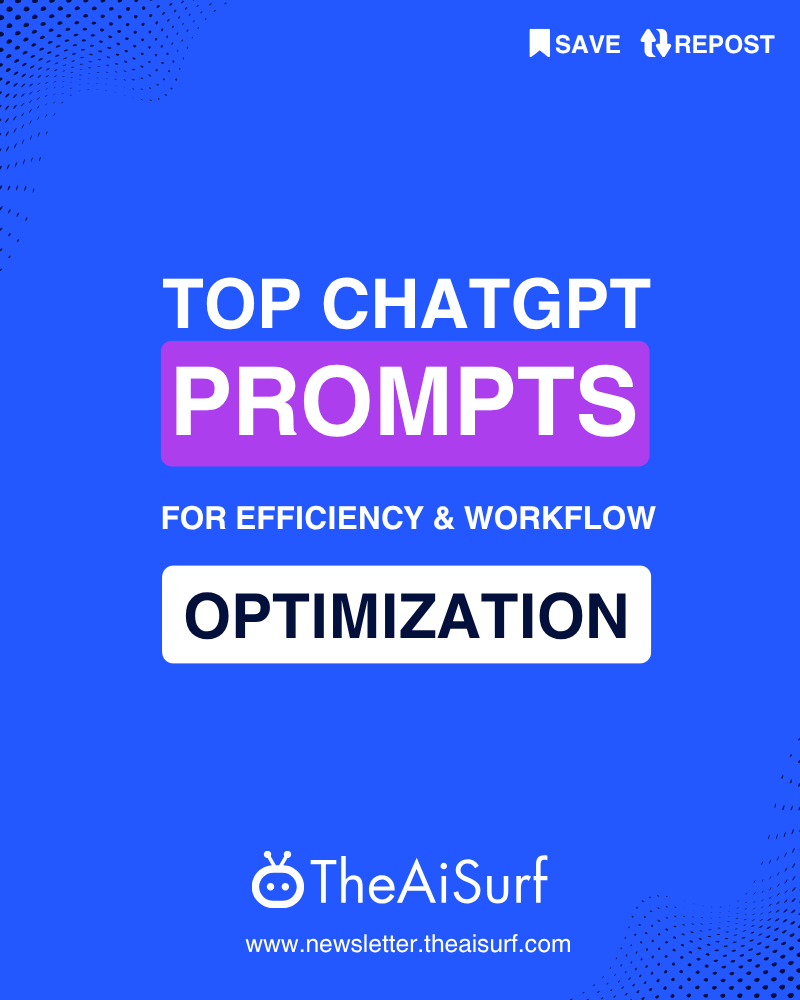 theAiSurf's tweet photo. Want to save 5–10 hours a week effortlessly?
Try these 8 AI prompts to automate, batch, and upgrade your productivity ⚡🧠
💡 From time blocking to agile workflows, these prompts will help you work smarter—not longer.

📲 Read the full post 👉 https://t.co/TFBwY3oTqr https://t.co/b855EFRZEB