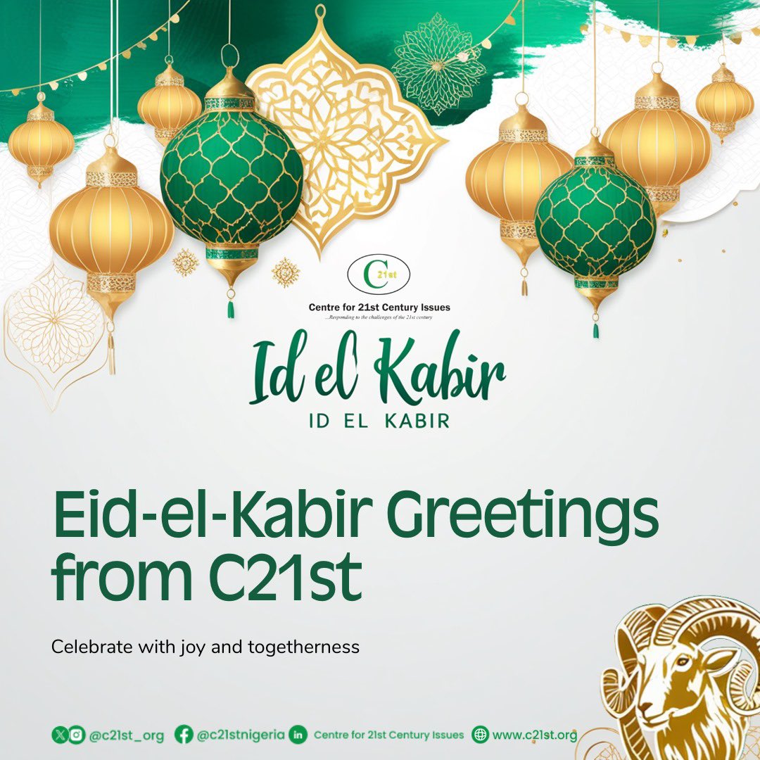 Wishing you a joyful and blessed celebration!
Eid Mubarak from all of us at Centre for 21st Century Issues (C21st).