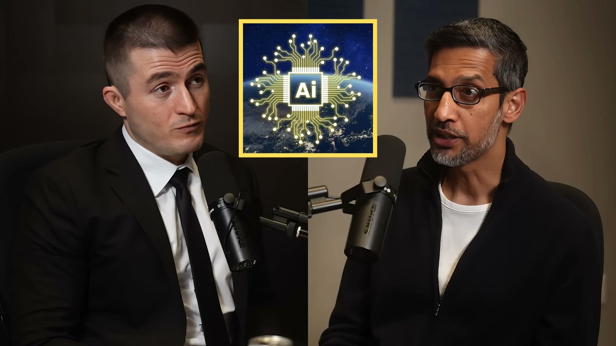10X_AI_'s tweet image. Google's CEO just had the most important AI interview of 2025.
He revealed mind-blowing facts about artificial general intelligence that 99% of people wouldn't know...
Including when the singularity actually happens.
Here are my top 8 takeaways:
(No. 6 will terrify you)