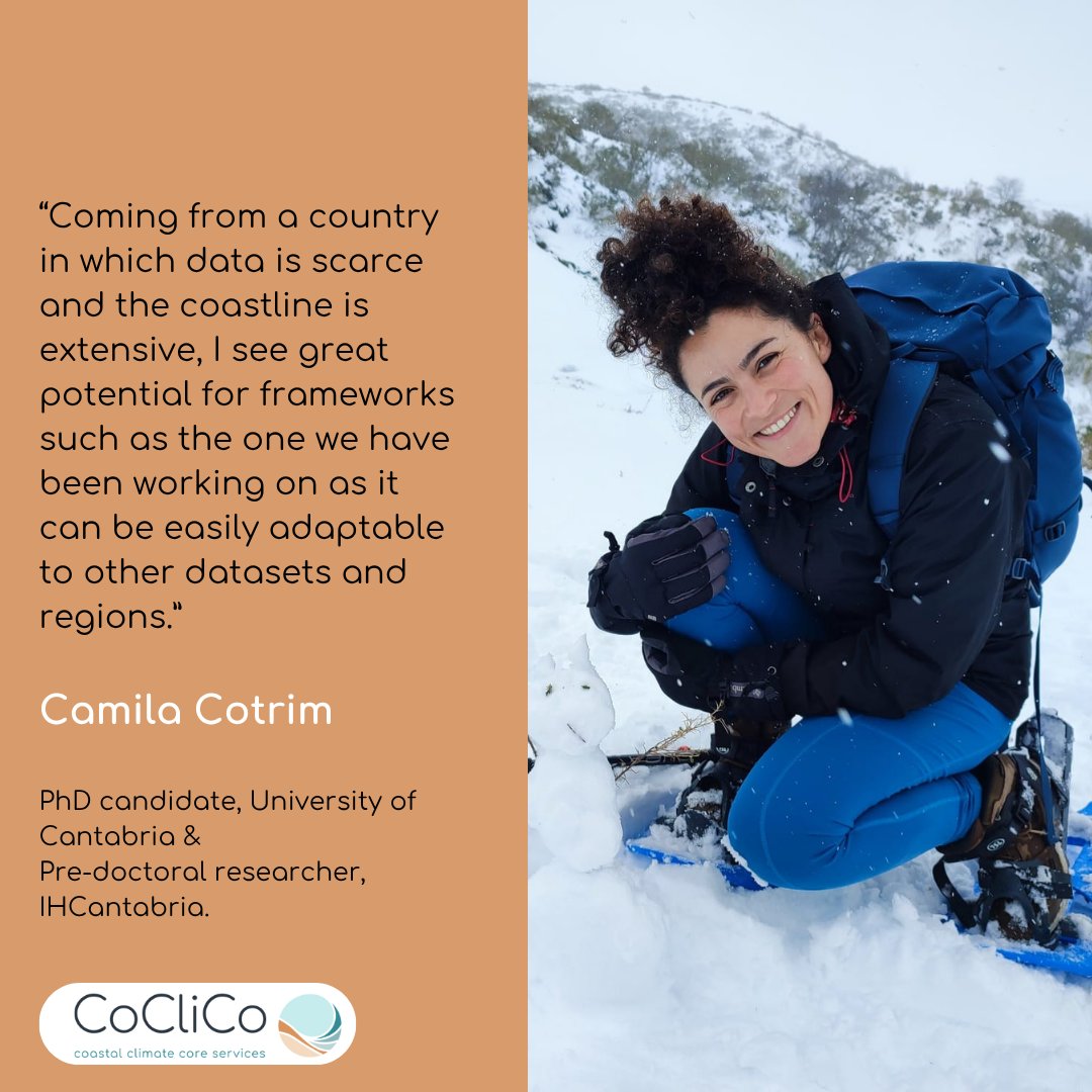 💡 Spotlight on Camila - a researcher at IHCantabria and Universidad de Cantabria, working on developing a large-scale, flexible framework to assess coastal flooding from extreme events. 

📖 Read the blog: coclicoservices.eu/modeling-coast…