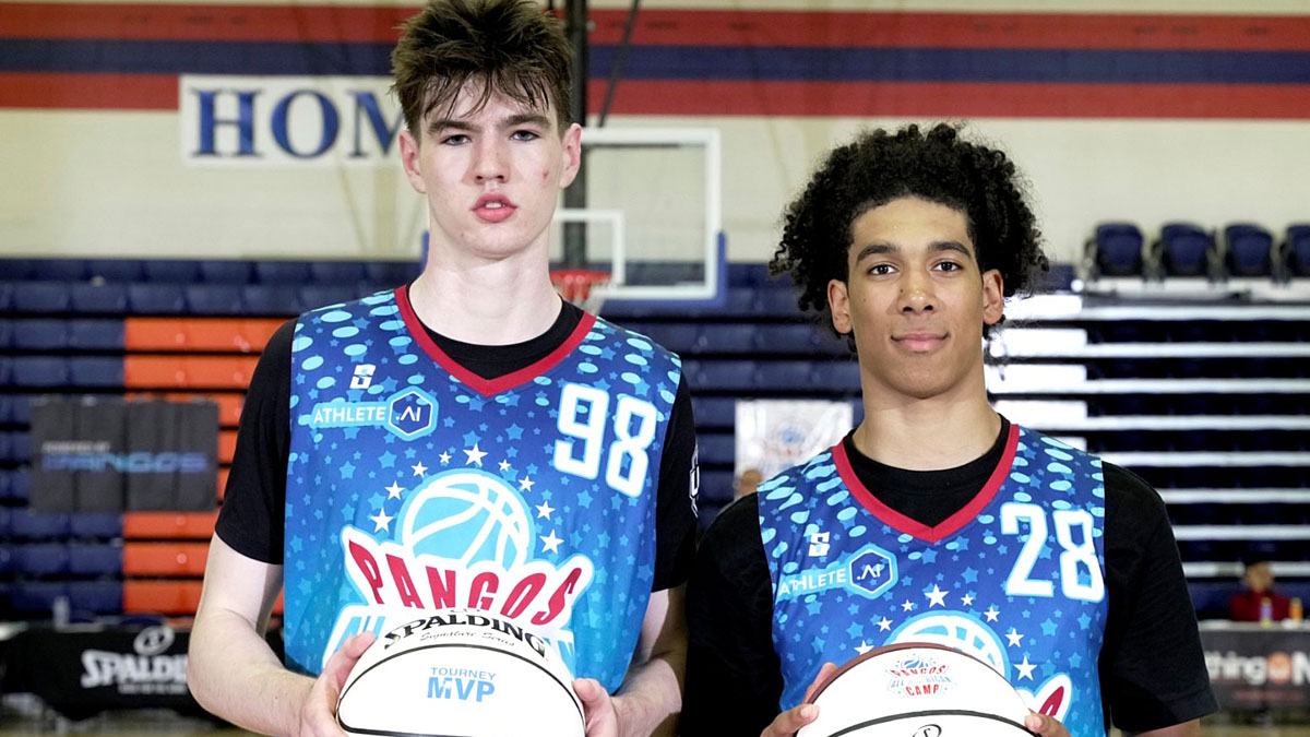 Ronnie Flores (@ronmflores) on Twitter photo NOW OUT: 2025 <a href="/PangosAACamp/">Pangos All-American Camp</a> Top 5⃣5⃣ player rankings led by camp MOP Quinn Costello (L) & his teammate Elias Obenyah, as the duo led "Duke" to the camp team title.
Plethora of 2027s included in tough cutoff.
#HSBB #grassroots #Evals
🧐👉 tinyurl.com/mvbnevsr NOW OUT: 2025 <a href="/PangosAACamp/">Pangos All-American Camp</a> Top 5⃣5⃣ player rankings led by camp MOP Quinn Costello (L) & his teammate Elias Obenyah, as the duo led "Duke" to the camp team title.
Plethora of 2027s included in tough cutoff.
#HSBB #grassroots #Evals
🧐👉 tinyurl.com/mvbnevsr