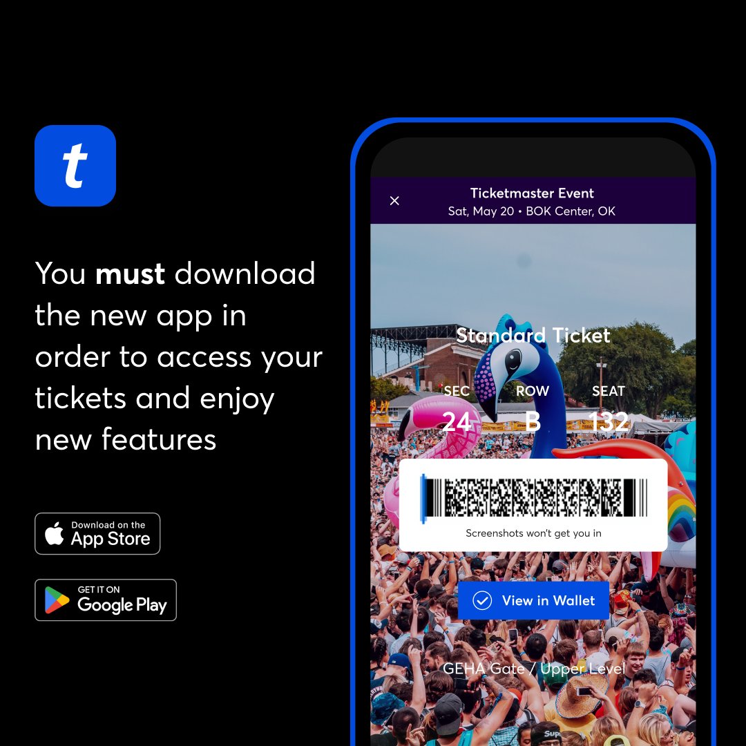 Don’t forget to download Ticketmaster’s new app if you're heading to The SSE Arena, Belfast this weekend!

Please note, the previous Ticketmaster App has been deactivated and will no longer work for accessing your tickets. 🎫

There are three ways to download the app:

1️⃣ Visit