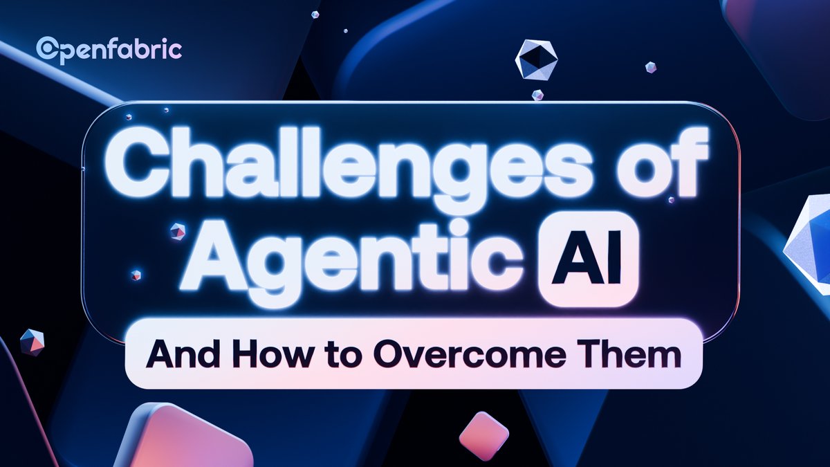 Agentic AI is a fast-growing aspect of AI development.

This rise also comes with some challenges of agentic AI that may be faced.

Read this article to find out more: openfabric.ai/blog/the-rise-…