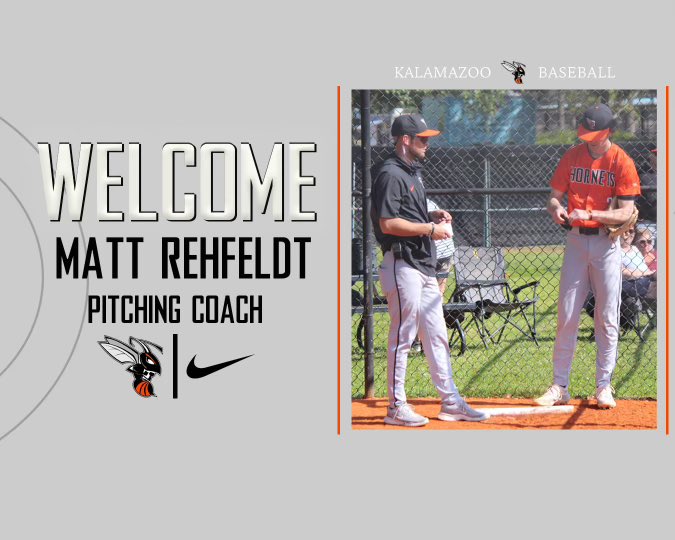 After a year away from Kalamazoo, <a href="/madrehf3/">Matthew</a> is back!

Rehfeldt will serve as the Pitching Coach for the Hornets, after a season away where he served as an Assistant Coach at Earlham.
🐝⚾️
#d3baseball