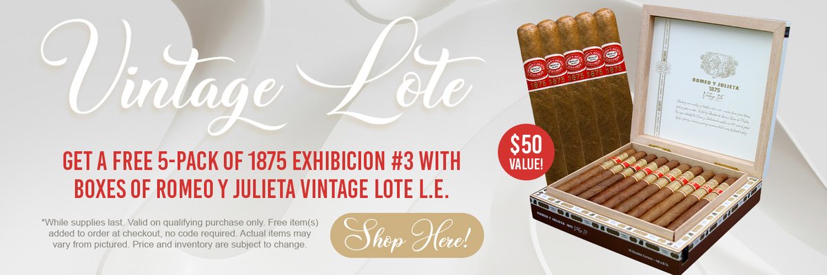 Claim Your $50 Gift Today! 🎁

Buy Now: coronacigar.com/romeo-y-juliet…

**While supplies last**