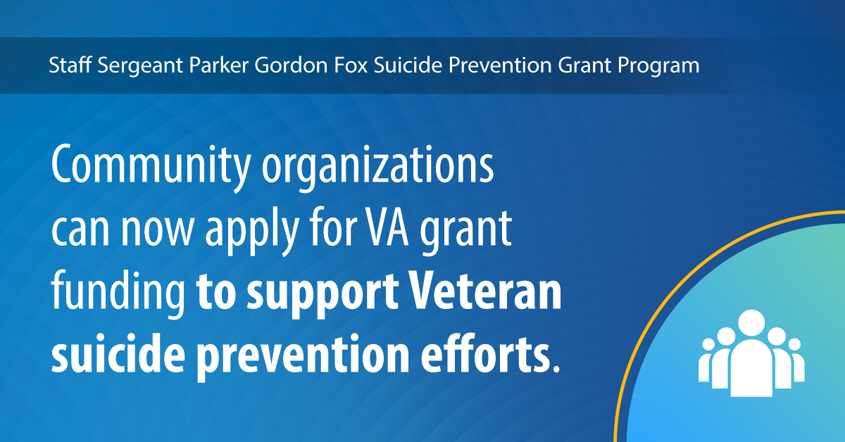 New and returning applicants can now apply for VA grant funding to bring impactful ideas for #suicideprevention to local communities. 

The deadline to apply is July 18: MentalHealth.VA.gov/ssgfox-grants.