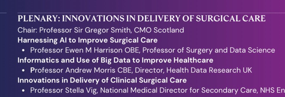 Emily Baird (@emilyjanebaird) on Twitter photo <a href="/ewenharrison/">Prof Ewen Harrison</a> <a href="/RCSEd/">The Royal College of Surgeons of Edinburgh</a> #ICOSET
🤖 AI in medicine will be more transformative than 💻the internet, perhaps even Edison’s 💡
… but needs the human touch
What an inspiration morning it’s been <a href="/ewenharrison/">Prof Ewen Harrison</a> <a href="/RCSEd/">The Royal College of Surgeons of Edinburgh</a> #ICOSET
🤖 AI in medicine will be more transformative than 💻the internet, perhaps even Edison’s 💡
… but needs the human touch
What an inspiration morning it’s been