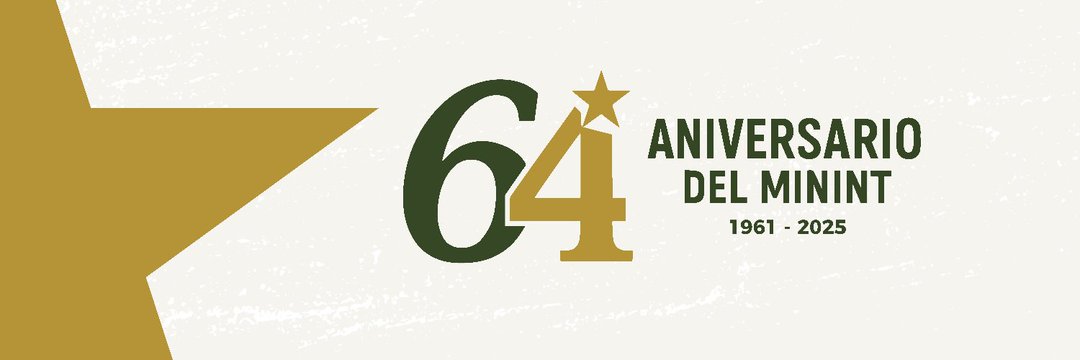 Esteban Lazo: «Una especial felicitación a los integrantes del Ministerio del Interior, en su aniversario 64. Con la fuerza del pueblo, el <a href="/minint_cuba/">MININT_CUBA</a> es baluarte en la defensa del orden interior, y de la Patria, la Revolución y el Socialismo, con admirable entrega cotidiana»