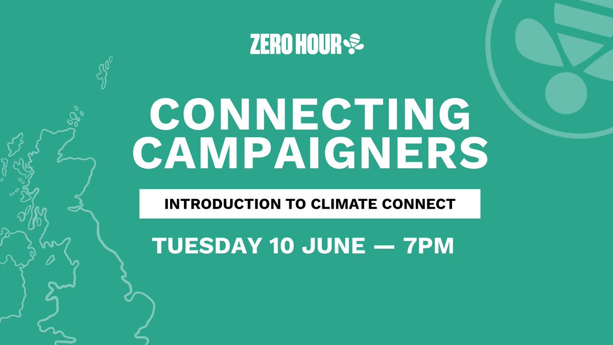 💚 NEW EVENT 💚 

🗓️ Tuesday 10 June—19:00
📍 Online (free)

🗺️ Join us for an introduction and demo to Climate Connect—a powerful new tool designed to bring campaigners together!

👉 Register here: eventbrite.co.uk/e/real-change-…