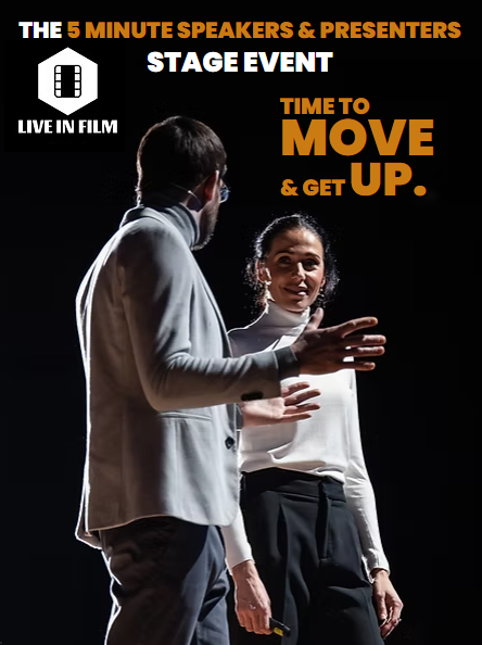 Early bird discount tickets available for Saturday 14th June 12-5pm via this link, The 5 minute High Impact Presenters Event at The Etcetera in Camden. liveinfilm.com/speakers-and-p…