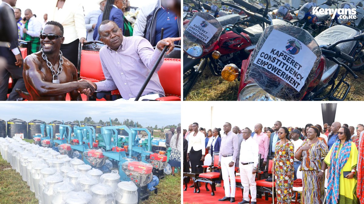 Sudi had a "Constituency event" 

Donated stuff around 45M

Money he makes Monthly from Nairobi Garbage collection

Used 1 Month loot to fool Yamunez with Nduthiz, Tanks and Poshos

Still a win

Nyanza wakituletea 500bob each, tunakesha stadium 

Ruto hit jackpot with Luo cows