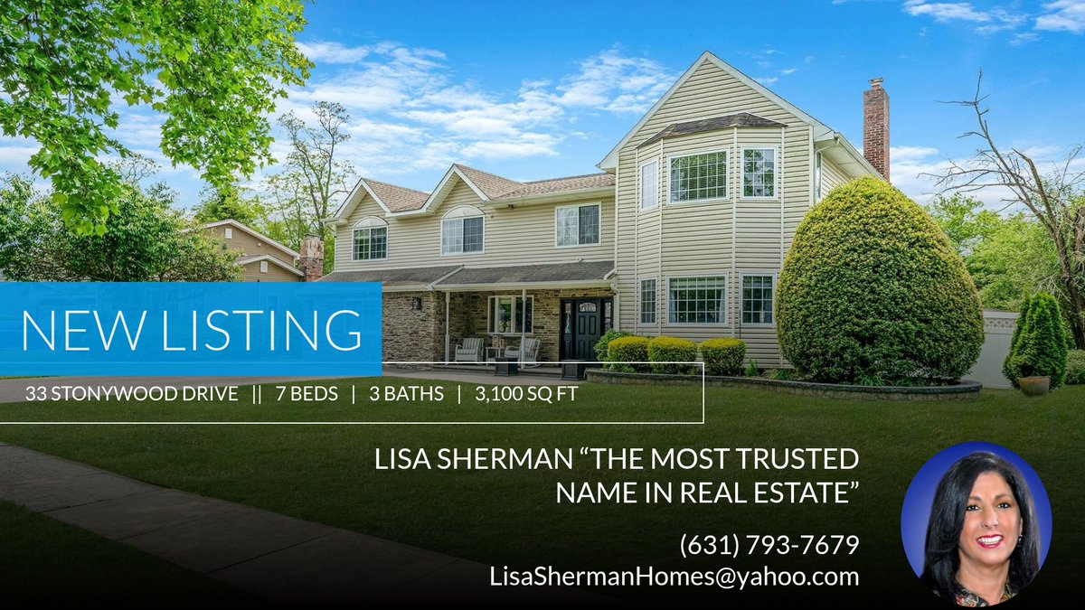 lisasherman2's tweet photo. 📍 New Listing 📍 Take a look at this fantastic new property that just hit the market located at 33 Stonywood Drive in Commack. Reach out here or at (631) 793-7679 for more information https://t.co/Dc1CiifR0E https://t.co/10EhS6Edlk
