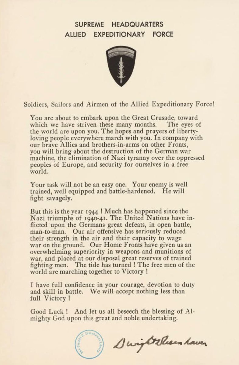 The Great Crusade 🇺🇸 Ike’s words still inspire 81 years later