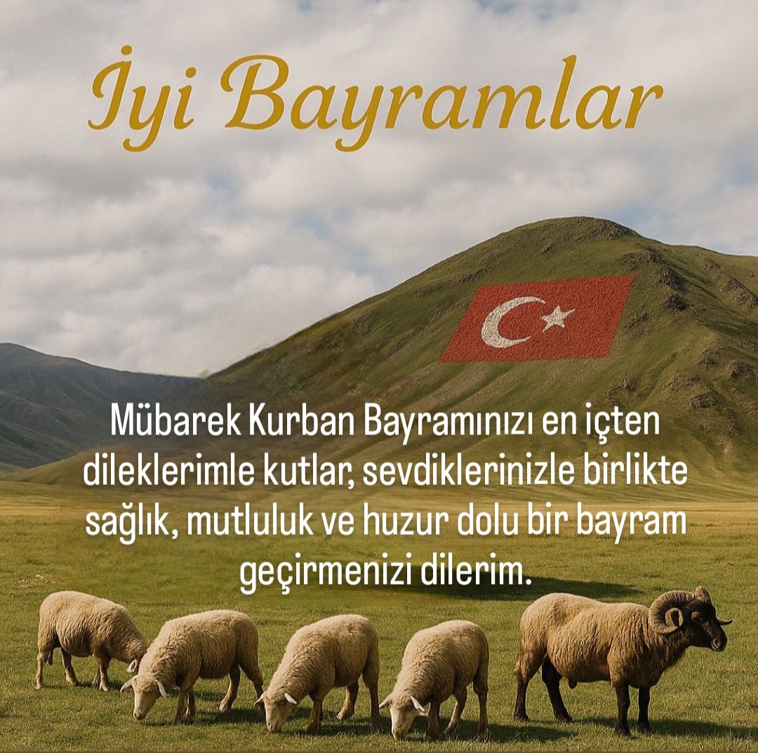 Başta Şehit Ailelerimiz Olmak Üzere Tüm Dostlarımın ve Akrabalarımızın Mübarek Kurban Bayramını en içten Dileklerimle Kutlar, Sevdiklerinizle Birlikte Sağlık, Mutluluk ve Huzur Dolu Nice Bayramlara Ulaşmayı Dilerim.

İyi Bayramlar...