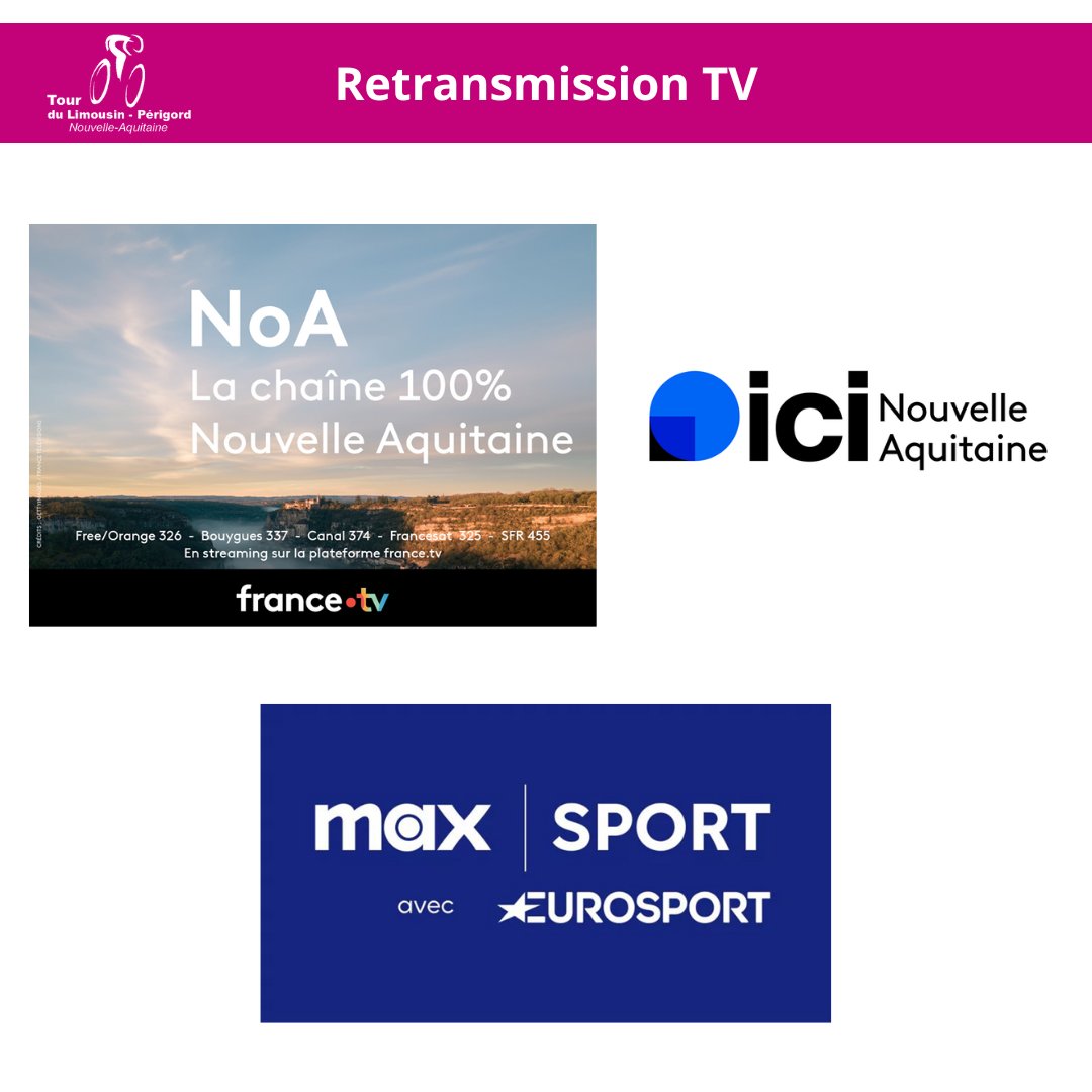 [TDL 2025]

Cette année, le TDL sera retransmis sur NoA, Gratuitement sur la plateforme france.tv et sur ICI Nouvelle-Aquitaine.

L’épreuve sera également visible en Europe sur Eurosport via les plateformes digitales Max, HBO Max et Discovery et aux Etats-Unis.
#TDL