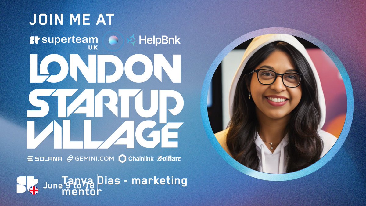 I’m going to the Solana London Startup village 👍🏽