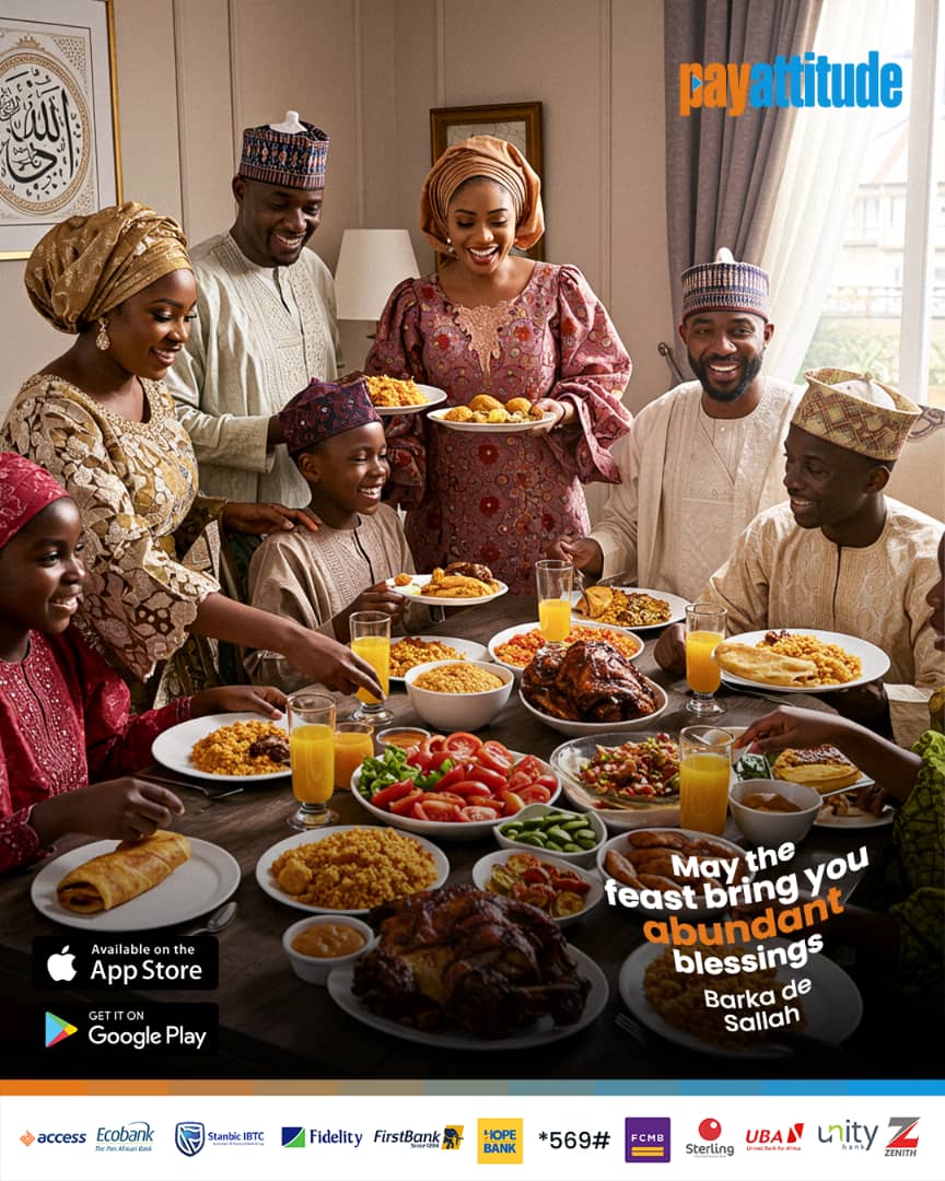 getpayattitude's tweet photo. Payattitude is with you at every step of the celebration. 

This Sallah, enjoy moments that matter with your loved ones.

 #Payattitude #EidElAdha https://t.co/Da7VqTosHV