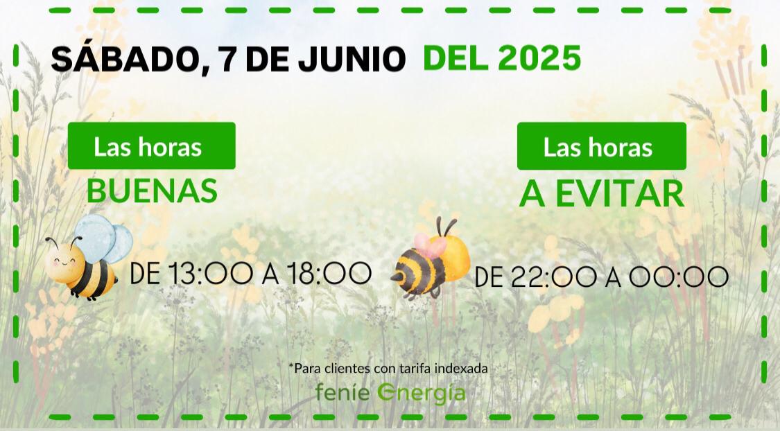 🟢 ¡Aquí las tienes! #LasBuenasHoras de hoy para ayudarte con tu factura. #FeníeEnergía