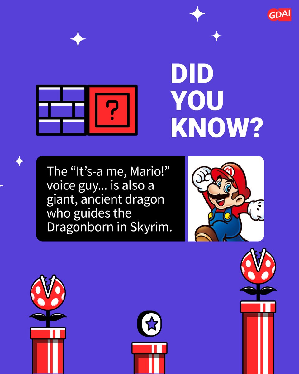Yep! Charles Martinet went from throwing fireballs to whispering ancient dragon wisdom.
Same vocal cords. Very different vibe.

Range? 100. Cooldown? 0.

#FunFacts #DidYouKnow #GDAIndia <a href="/CharlesMartinet/">Charles Martinet</a>  <a href="/theindiagdc/">IndiaGDC</a>