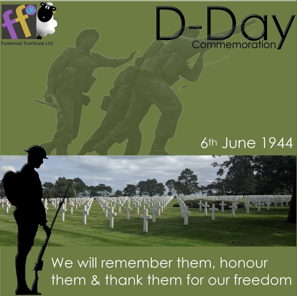 Today marks the anniversary of the D-Day landings, 6th June 1944, where we pay tribute to the brave and the sacrifices they made. We will remember, honour, and thank them for our freedom always. 🎖🏅🙏❤ #DDay #ddayanniversary #thankyouarmedforces #dday80thanniversary