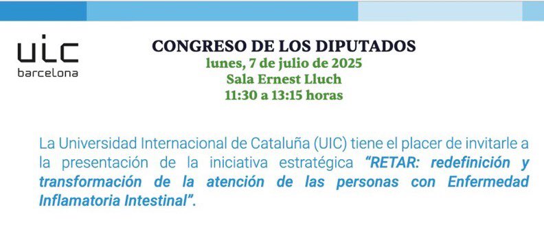 📅7 de julio🏛️Congreso de los Diputados
🔹Jornada #RETAR sobre #EII
✨ <a href="/SEMERGENap/">SEMERGEN | Médicos de AP</a> será la única sociedad científica de Atención Primaria presente a través del GT Digestivo y acompañará a <a href="/geteccu/">GETECCU</a>  <a href="/ACCU_Espana/">ACCU ESPAÑA</a>  <a href="/sefh_/">S.E.F.H</a>  <a href="/GETEII/">GETEII</a> <a href="/DraNFontanillas/">Dra Noelia Fontanillas</a>