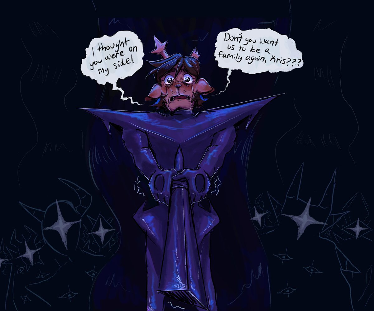 Yeah I’m very in on that theory everyone else is in on
#deltarunespoilers #DELTARUNE 

-

-

-

-

-

-

-

-

-

-

-

-