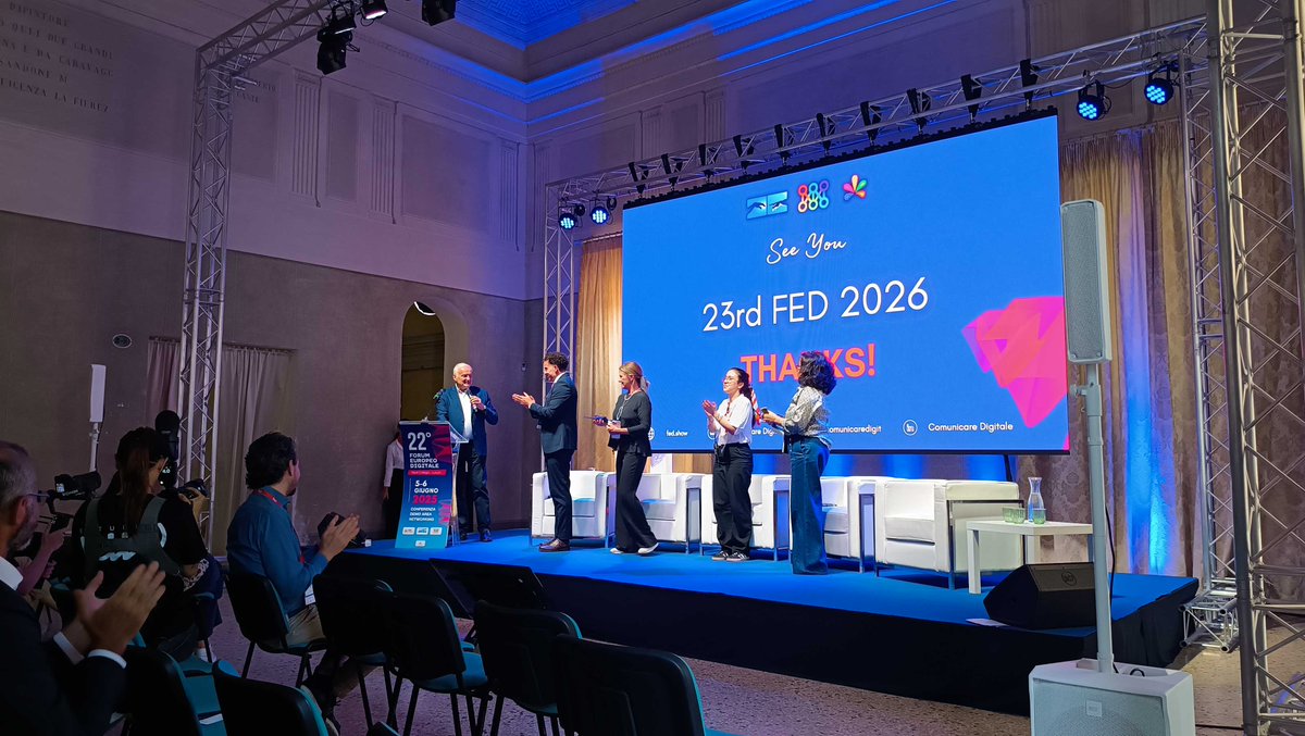 Digital-Sat News (@digitalsat_it) on Twitter photo Il saluto della squadra del #ForumEuropeo con l'arrivederci all'edizione 2026
#FED2025 <a href="/ComunicareDigit/">Comunicare Digitale</a> <a href="/ForumLucca/">FED 2025 - European Digital Forum</a> Il saluto della squadra del #ForumEuropeo con l'arrivederci all'edizione 2026
#FED2025 <a href="/ComunicareDigit/">Comunicare Digitale</a> <a href="/ForumLucca/">FED 2025 - European Digital Forum</a>