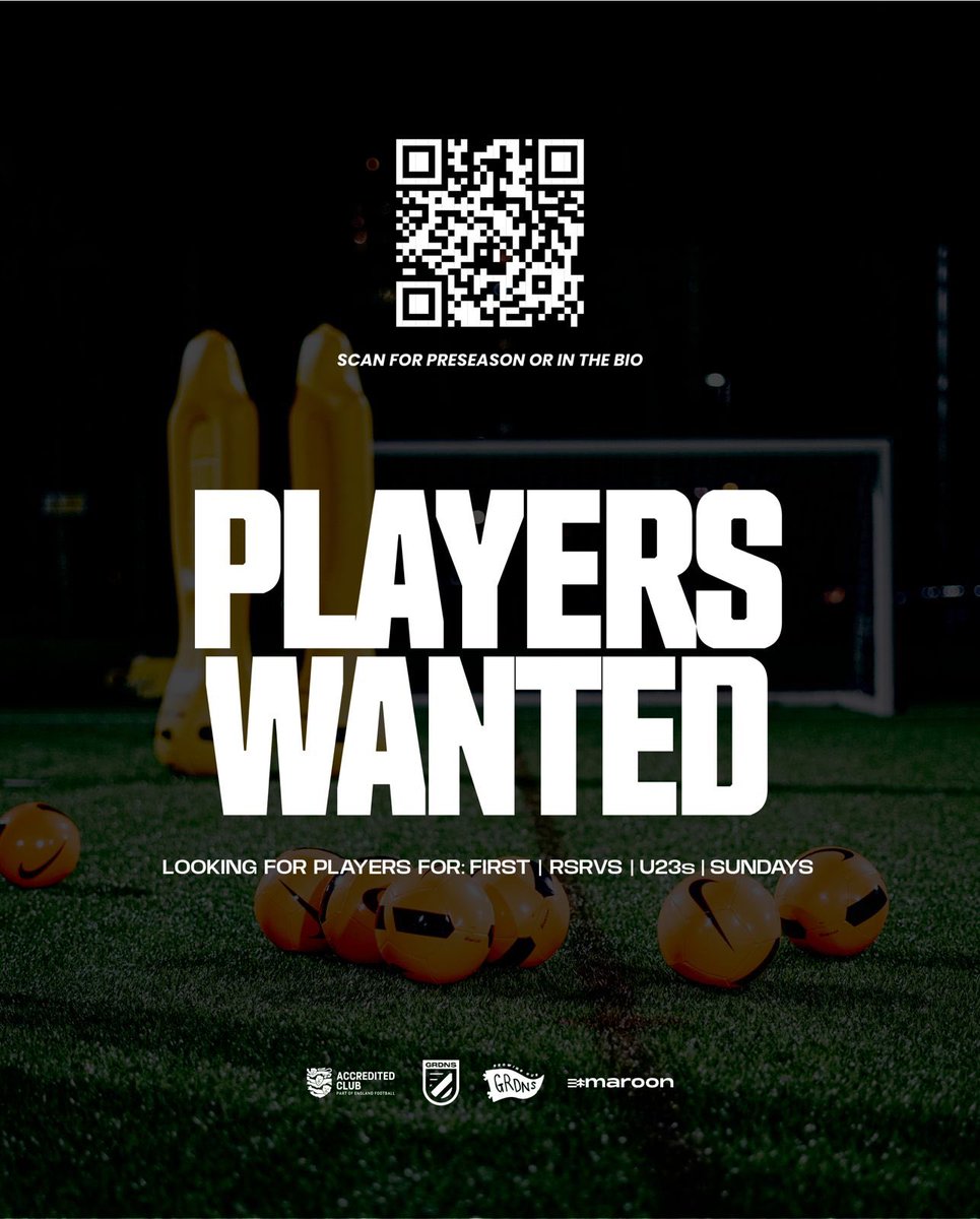 🚨For our upcoming season we are looking to add to squad!! 🚨

Register below!! 

forms.gle/pbV3M5ufiyoV9P…

<a href="/Player_TeamFind/">Player/TeamFinder</a> 
<a href="/Player1stUK/">Players 1st UK</a> 
<a href="/NonLeagueGuys/">The Non League Promoters</a>