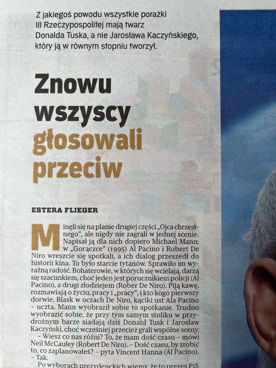 Estera Flieger (@estera_flieger) on Twitter photo Do kiosków trafił „Plus Minus”. A otwiera go mój skromny esej o polityce jako grze, w której zawsze wygrywa PiS. O III RP i Kaczyńskim. O rewolucjach na miarę wynalezienia prochu. A pograły w nim książki „Transnaród”
(<a href="/OMPkrakow/">Ośrodek Myśli Politycznej</a> halo), „Nierówności po polsku” i „Byliśmy głupi”. Do kiosków trafił „Plus Minus”. A otwiera go mój skromny esej o polityce jako grze, w której zawsze wygrywa PiS. O III RP i Kaczyńskim. O rewolucjach na miarę wynalezienia prochu. A pograły w nim książki „Transnaród”
(<a href="/OMPkrakow/">Ośrodek Myśli Politycznej</a> halo), „Nierówności po polsku” i „Byliśmy głupi”.
