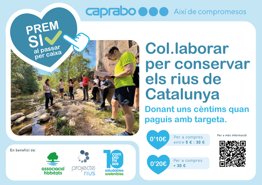 🩵💚Durant aquest juny tens l’oportunitat de col·laborar amb la protecció dels rius de Catalunya gràcies a la campanya #CèntimsSolidaris! 💚🩵

Ens podràs fer un petit donatiu mentre fas la compra als supermercats #Caprabo!

ℹ️ wp.me/p3VvFo-1Kk
