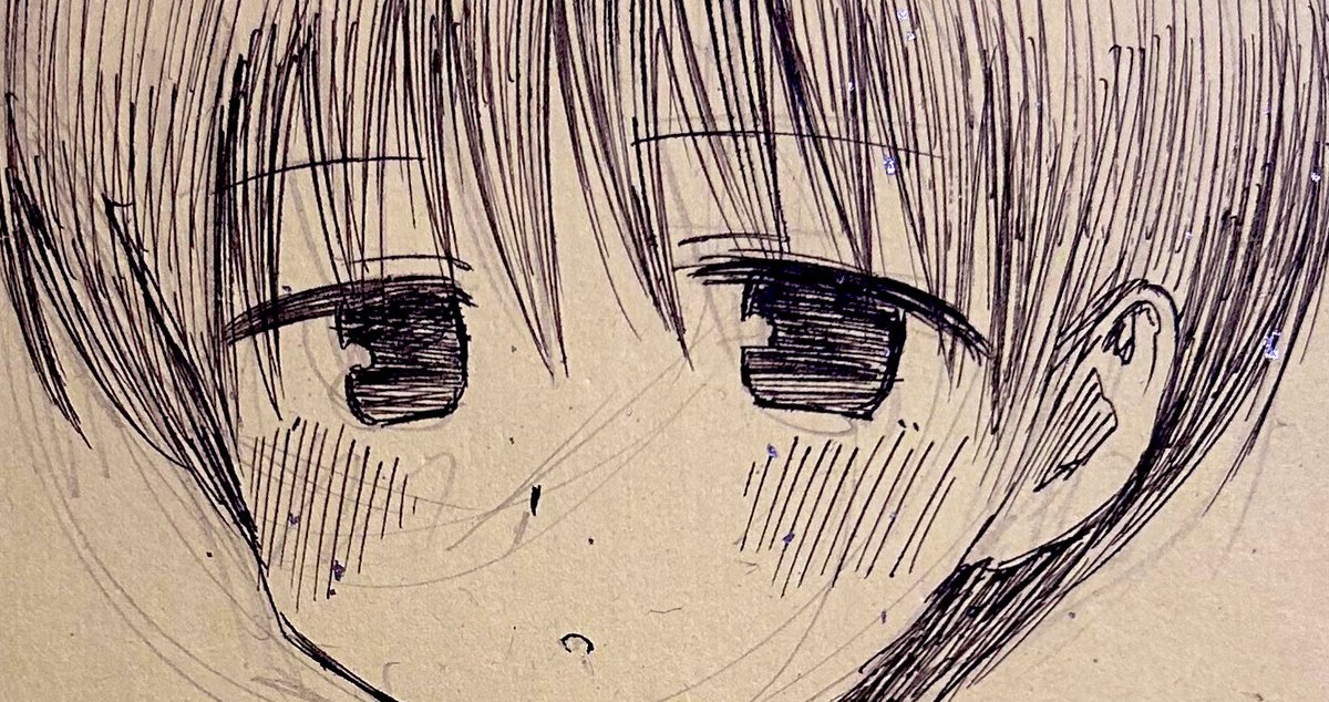 初めて南さん単独の色紙を描いた(ちゃんと裏面に北見はる)#ないしょの予習 