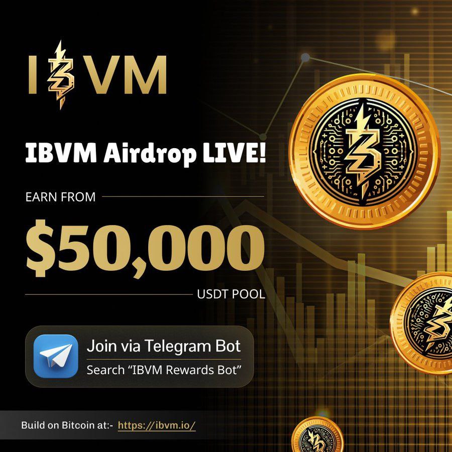 $5O [24 Hours] 💜🎉💥

- RT &amp; Follow <a href="/IBVMCHAIN/">IBVM</a>

- Join: t.me/ibvmchain (+pr00f)

(AD, NFA, DYOR, Free)