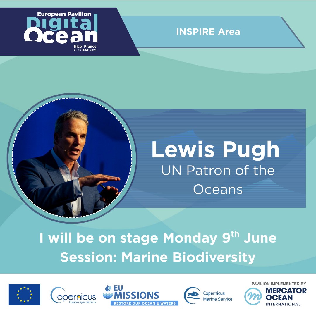 Lewis Pugh Foundation (@lewispughfdn) on Twitter photo Marine biodiversity is essential for the health of our oceans. 🐟🦭🦈🐳🐠🪼🦑
If you're in Nice next week, join <a href="/LewisPugh/">Lewis Pugh</a> in the INSPIRE Area on Monday 9 June. He will be speaking at the #EUDigitalOceanPavilion during #UNOC3 in a session dedicated to this topic.
Lewis Marine biodiversity is essential for the health of our oceans. 🐟🦭🦈🐳🐠🪼🦑
If you're in Nice next week, join <a href="/LewisPugh/">Lewis Pugh</a> in the INSPIRE Area on Monday 9 June. He will be speaking at the #EUDigitalOceanPavilion during #UNOC3 in a session dedicated to this topic.
Lewis