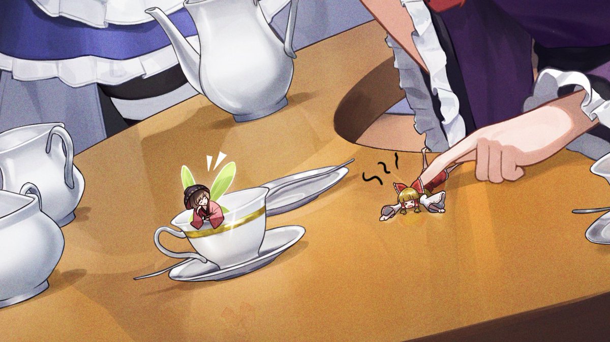 A tea party in Touhou cosplay

comm <a href="/Alien_waffles/">Mithry</a> <a href="/BigDashT/">Miyu Nikano 🇺🇦🔞</a> <a href="/EvaArt01/">Eva</a> <a href="/Ahria582166/">Ahria</a>