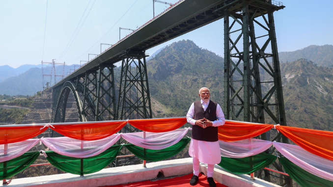 RailAnalysis's tweet image. PM Modi inaugurates Chenab and #AnjiBridges, #flagsoff #VandeBharattrains in #JammuKashmir

Read more: railanalysis.in/rail-news/pm-m…

#Inaugration #Chenabbridge #Railwayarchbridge #Infrastructure #Connectivity #Railinfrastructure #Bridges #Railanalysis