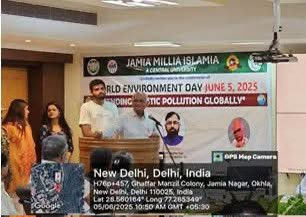 The Department of Environmental Science, Jamia Millia Islamia (JMI), organized a two-day event on 4th and 5th June 2025 to mark World Environment Day. The event aimed to raise awareness and disseminate knowledge about pressing environmental issues, in alignment with this year’s