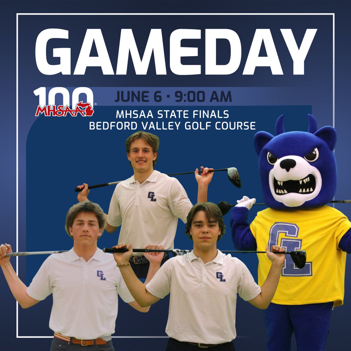 Good luck to our golfers today in day 1 of the MHSAA Division 2 State Finals at Bedford Valley!