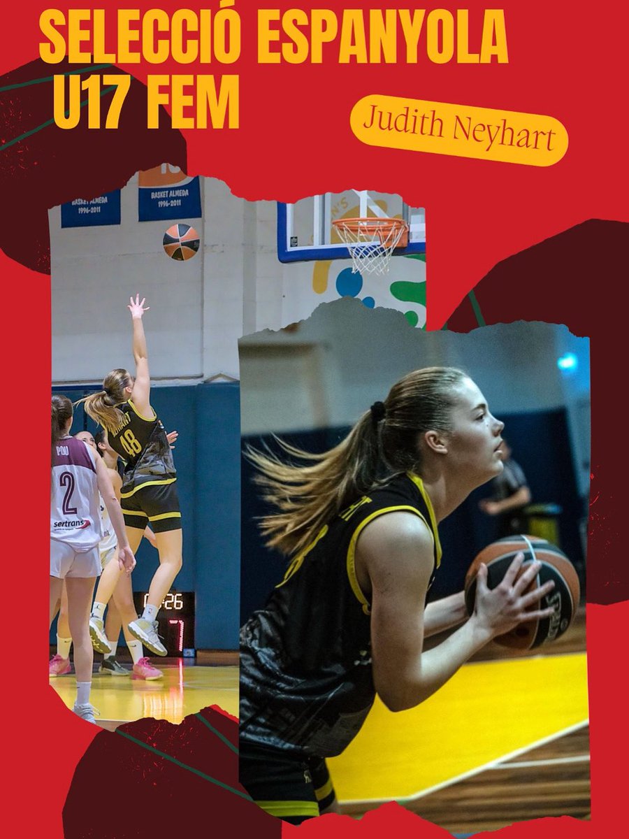 #U17F 🇪🇸 CONVOCADA!

👉🏻 La Judith Neyhart, del nostre Júnior femení U17, ha estat convocada per la Selecció Espanyola!🔥

💪🏻 Un premi enorme al treball, al talent i a la constància d’una jugadora que representa perfectament els valors del nostre club!

Enhorabona, Judit! 🖤💛