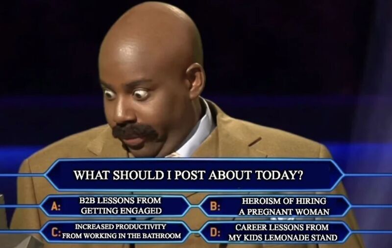 LinkedIn people brainstorming posts