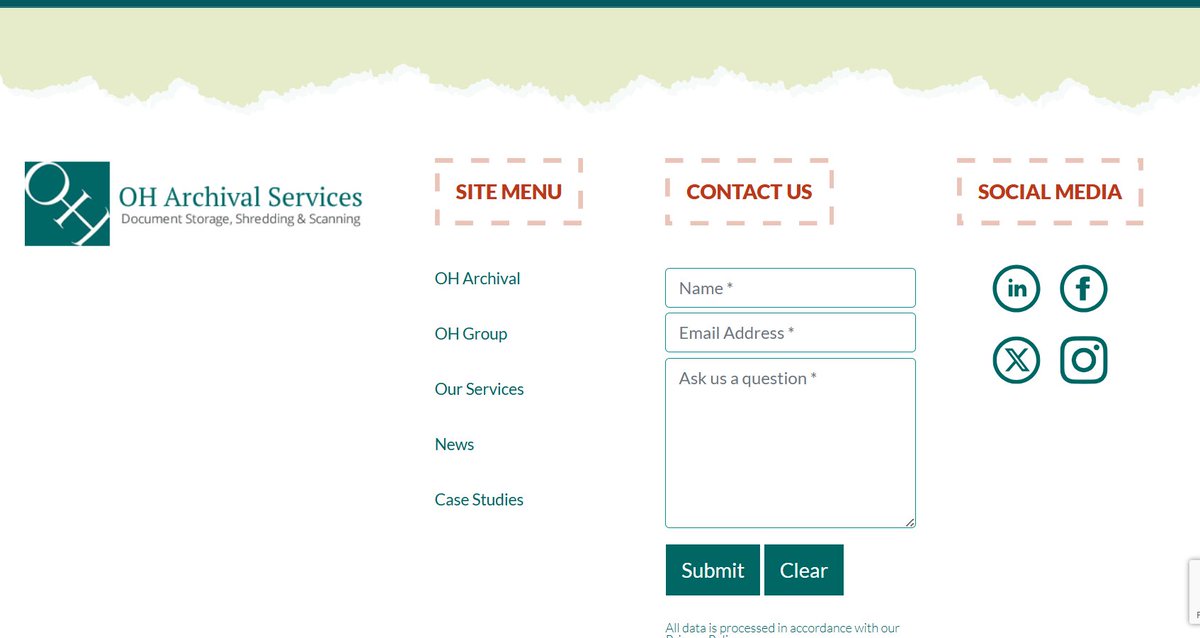 Working with client OH Group, a #Hull firm trading for over 100 years, we recently gave the website for <a href="/OH_Archival/">OH Data Management Specialists / Archival Services</a>, their document management business, a new, simple, contemporary look &amp; feel, to reflect how they &amp; their tech have moved with the times over the years

#WebDesign