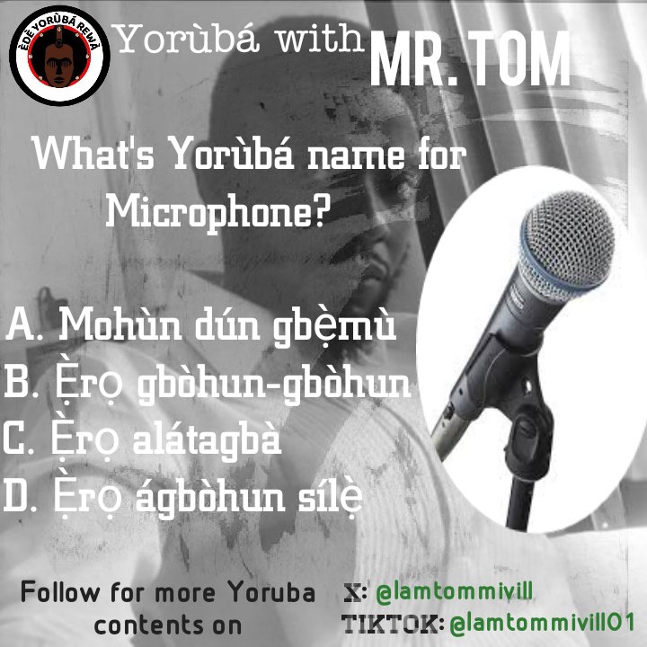 Let's have your correct answer in the comment box without cheating😊
#YorubaWithMrTom
