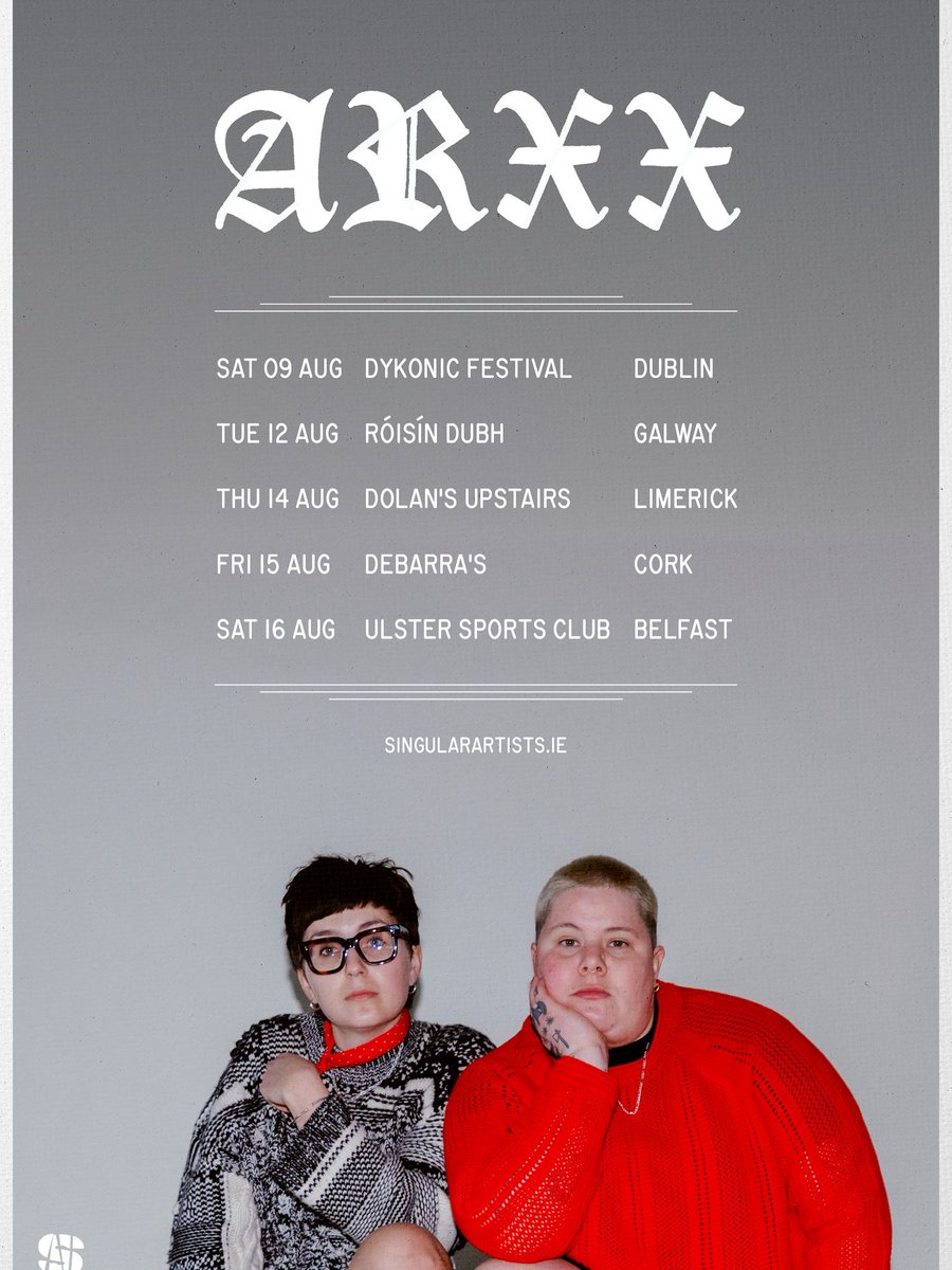 DeBarraFolkClub's tweet photo. ARXX is a Brighton-based power-pop duo composed of best friends Hanni (guitar & vocals) and Clara (drums & percussion), known for their high-energy live shows and unapologetic songwriting.
#DeBarras #FolkClub #Arxx #clonakilty #westcork #bestcork #purecork #grassrootsvenue https://t.co/9Ghfa8qxq6