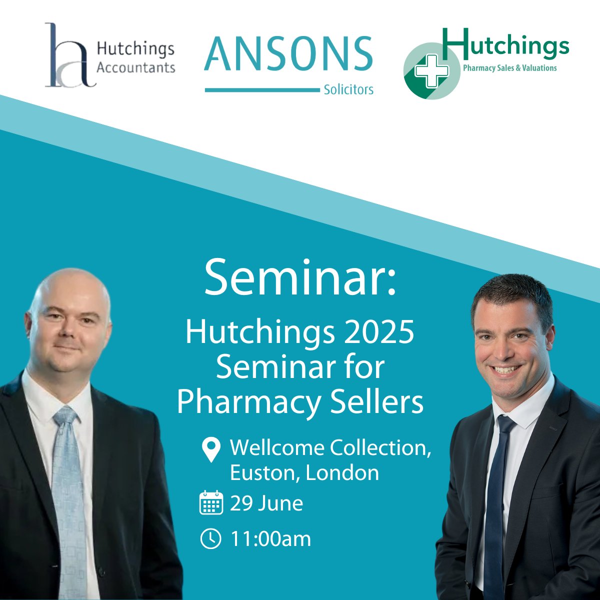 There’s not long left to sign up for Hutchings 2025 London Seminar for Pharmacy Sellers.

Jamie Gill and Neil Jones will be presenting at this seminar, outlining the legal process of selling.

Sign up today: bit.ly/43HXQuR

#PharmacySales #LegalSeminar #BusinessSales