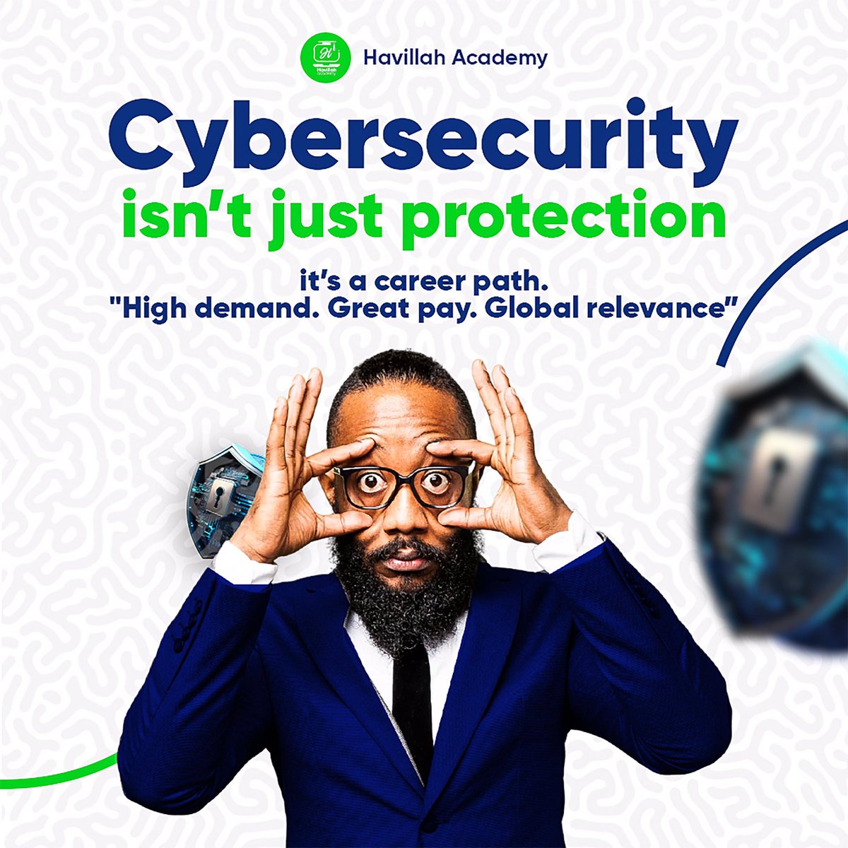 _havillah's tweet photo. Cyber security is not just protection but a great start for a career in tech! 
🔗 💻

At Havillah Academy, we prepare you for the skills needed to kick start your career in cybersecurity!
Follow us on Instagram and Facebook @Havillah Academy for updates! 
#Tech #CyberSecurity https://t.co/s9np2bmGBD