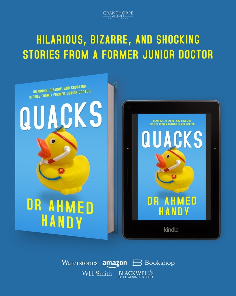 CranthorpeBooks's tweet image. Heartfelt and hilarious memoir packed with quirky stories of life as an NHS junior doctor! 🩺
Get your copy of Quacks now! 💙
amzn.eu/d/3RqMdBa