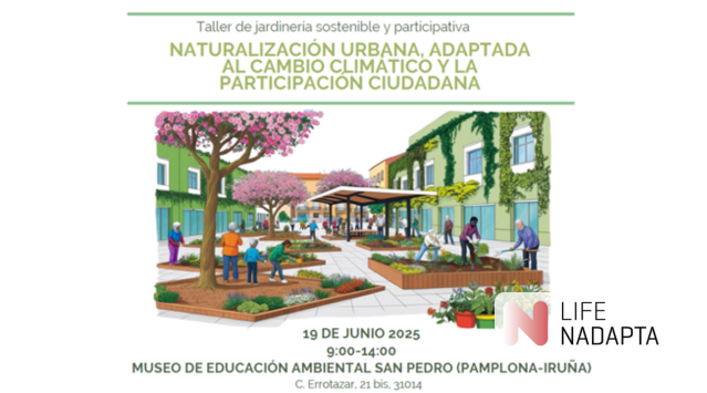 📢 #Nasuvinsa organiza un taller de jardinería sostenible y participativa enfocada en naturalización urbana
🗓️19 de junio

Apúntate 👉lifenadapta.navarra.es/es/-/taller-de…

#HCCN #KLINa #LIFE_IP_NAdapta_CC #LIFEProgramme #LIFEAmplifiers #NavarreInEurope #CambioClimático #Adaptación #Mitigación