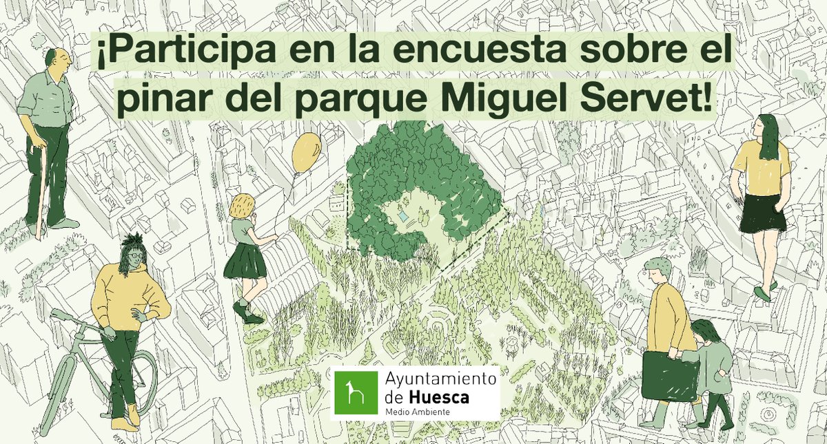 📢 ¿Ya has participado en nuestra encuesta sobre el pinar del Parque Miguel Servet? 🌳 Queremos conocer tu opinión y enseñarte más sobre este bosque urbano único 😊

🔗 Entra aquí: tinyurl.com/3z2be9jp 

#naturalezaurbanahuesca