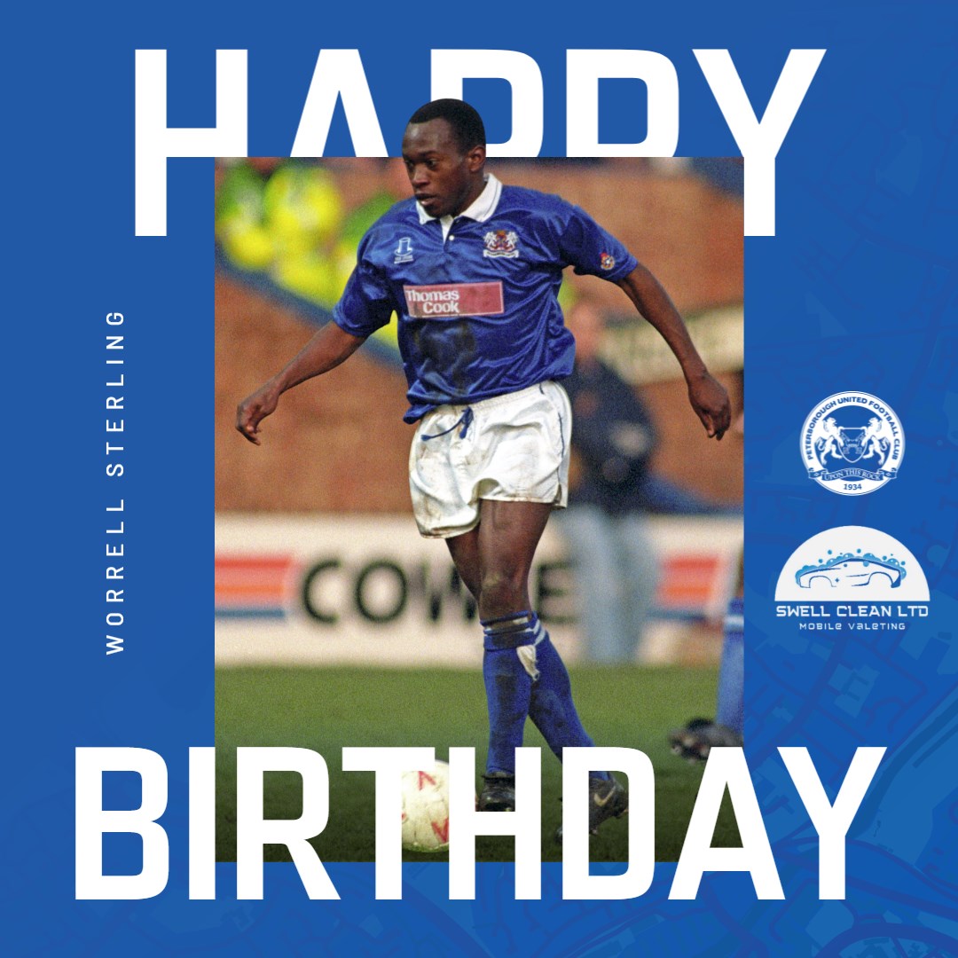 Peterborough United (@theposh) on Twitter photo 🎂 Wishing a very Happy Birthday to former Posh winger Worrell Sterling.
Part of the 1992 promotion winning squad 🍾
Have a great day, Worrell.
Birthday wishes are brought to you by <a href="/swell_clean/">Swell Clean Mobile Valeting</a>.
#pufc 🎂 Wishing a very Happy Birthday to former Posh winger Worrell Sterling.
Part of the 1992 promotion winning squad 🍾
Have a great day, Worrell.
Birthday wishes are brought to you by <a href="/swell_clean/">Swell Clean Mobile Valeting</a>.
#pufc