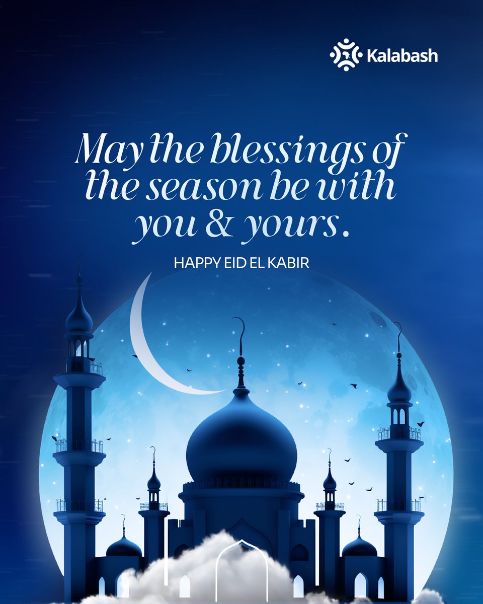 Kalabash54's tweet image. Wishing all our Muslim customers from across the globe 🌎 blessing and joy this Eid.
Eid-el-kabir from all of us at Kalabash.