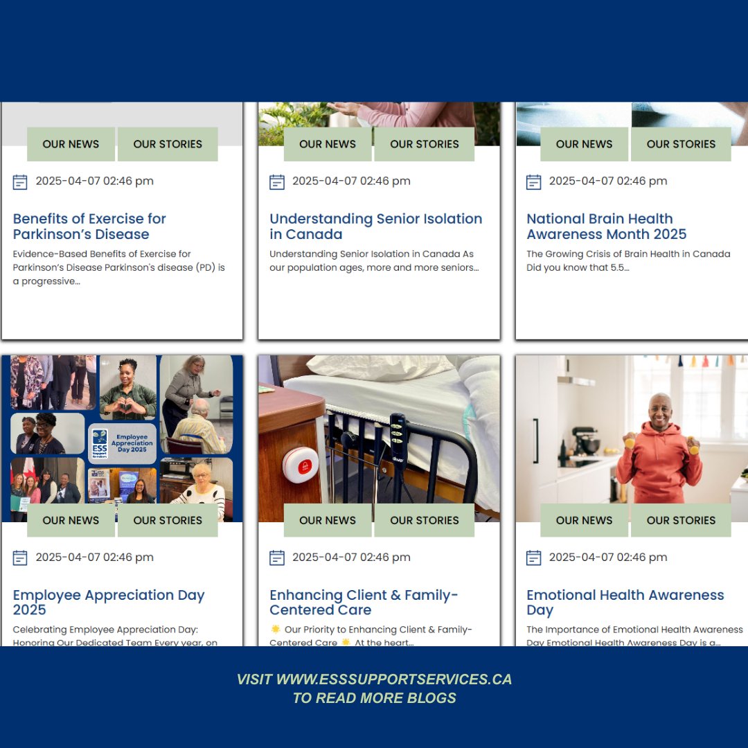 Dive into our blog and explore a treasure trove of knowledge, practical tips, and heartwarming stories designed just for you! 💡

📖✨ Read, learn, and stay inspire
esssupportservices.ca/news-events/  OR CLICK THE LINK IN BIO
🔗 Click the link to start reading!
-
 #SeniorWellnes